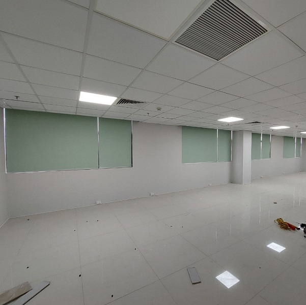 Rèm cuốn màu xanh chống nắng Rèm cuốn màu xanh chống nắng