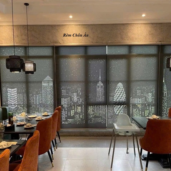 Tư Vấn Chọn Rèm Cuốn Khắc Laze Sang Trọng, Hiện Đại, Độc Đáo 1 Mẫu rèm cuốn khắc Laze